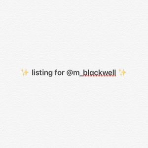 ✨ listing for @m_blackwell